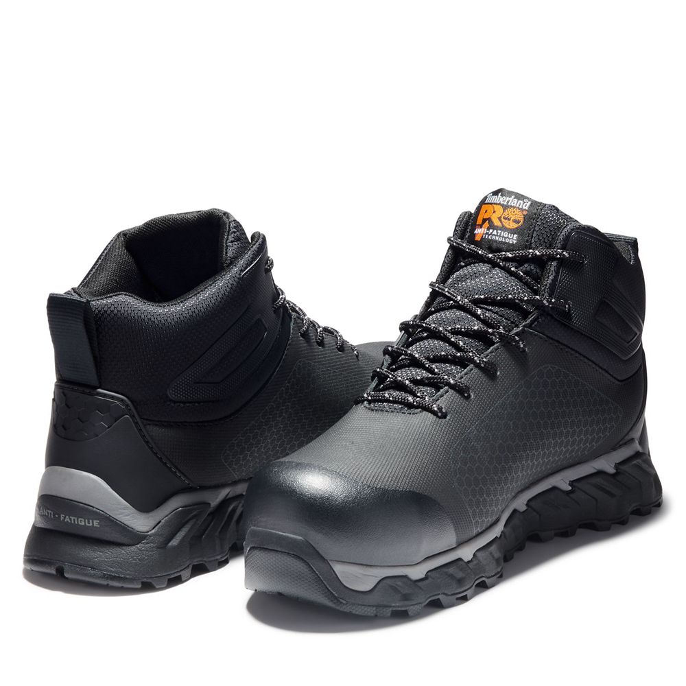 Botas de Trabajo Timberland Hombre Pro® Ridgecomp Toe Negras - Chile FLM-694218